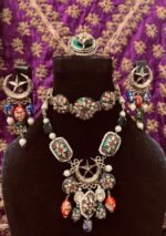 Antique Gold Chand Taara Set With Kundan