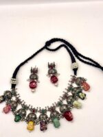 Multy Meenakari Necklace Set - Image 4