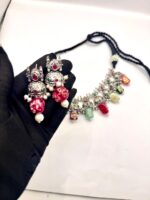 Multy Meenakari Necklace Set - Image 3