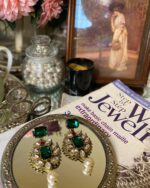 Emerald Statement Earrings - Image 4