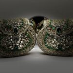 Heavy embellished silver bridal clutch