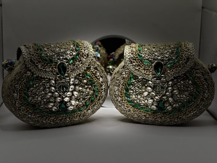 Heavy embellished bridal clutch - Image 1