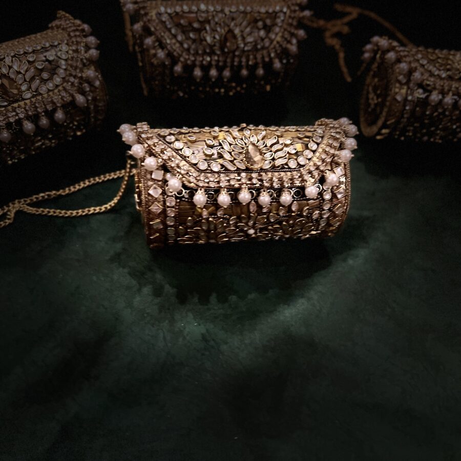 Champagne Dhol clutch