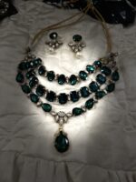 Gems drop necklace and earrings - Image 3