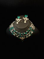 Gems silver drop necklace and earrings set - Image 5