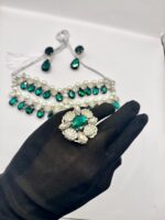 Silver and emarald bling set - Image 3