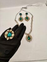 Royal drop necklace with earrings - Image 5