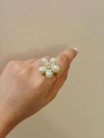 pearl flower ring