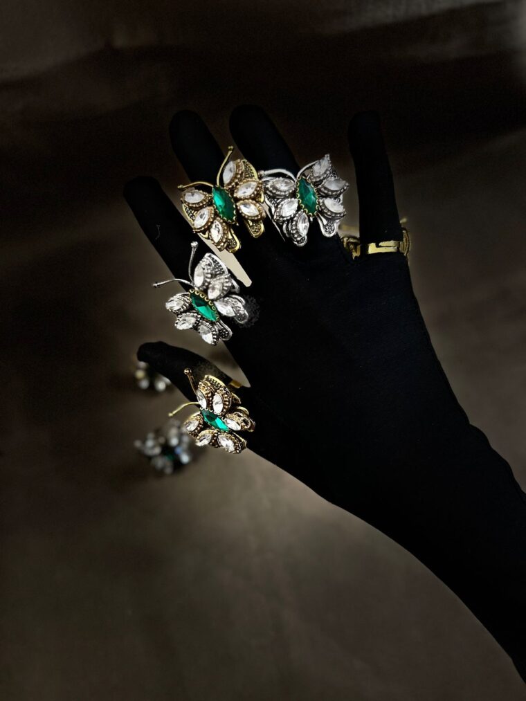 silver butterfly ring - Image 1