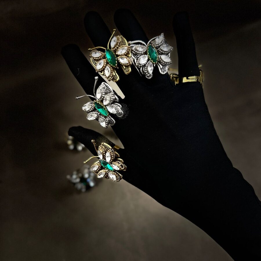 silver butterfly ring