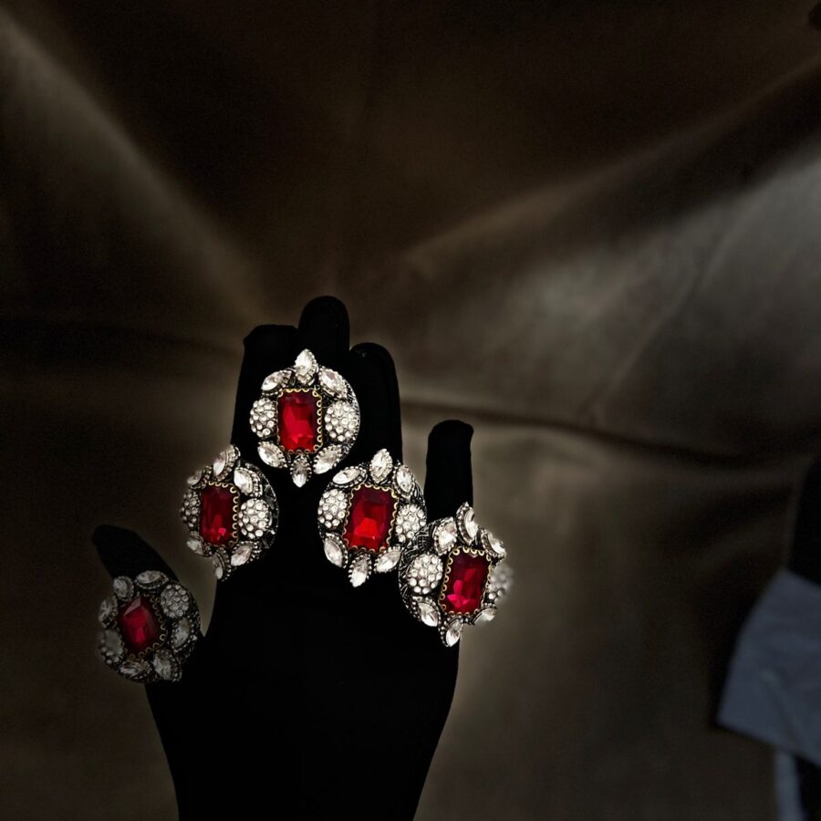 red gems ring