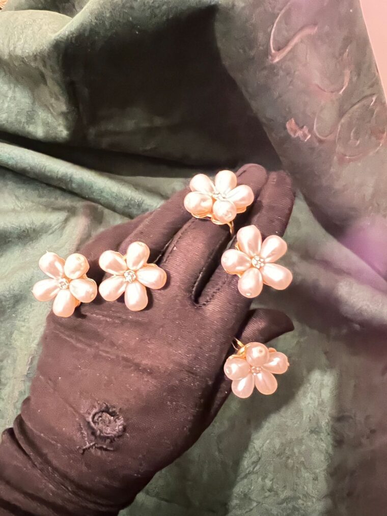 pearl flower ring - Image 2