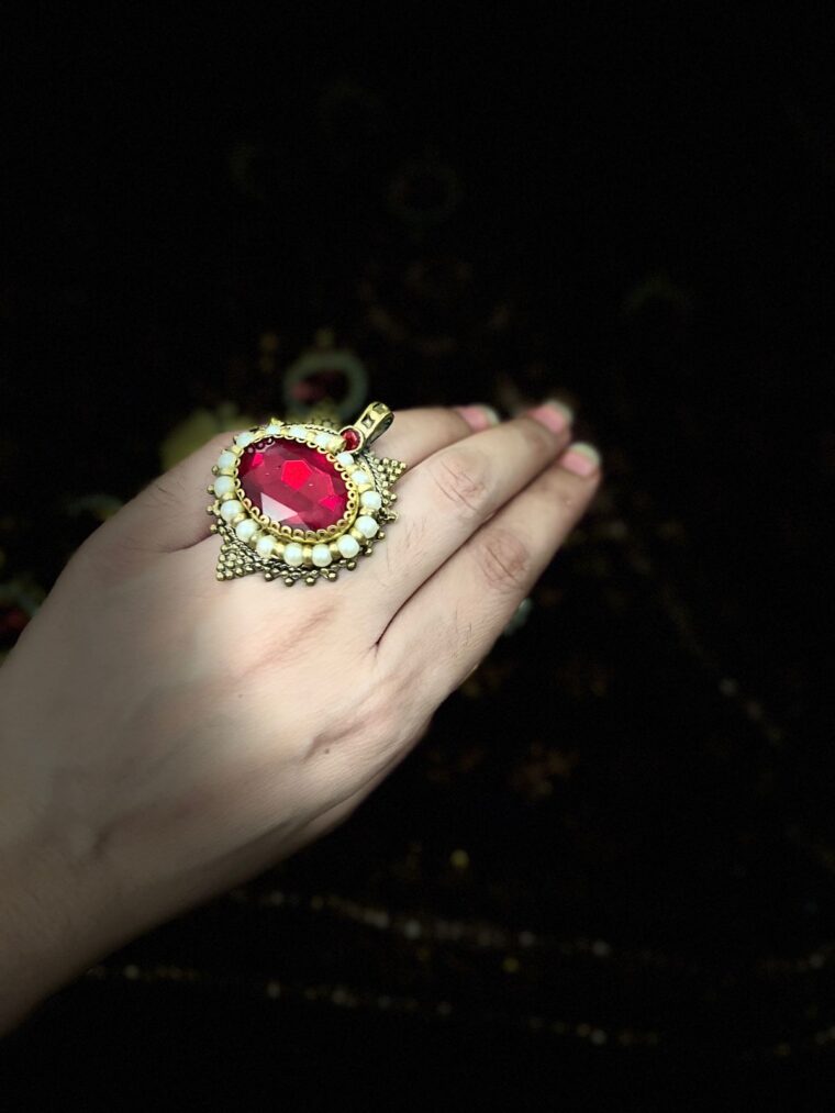 vintage red ring - Image 1