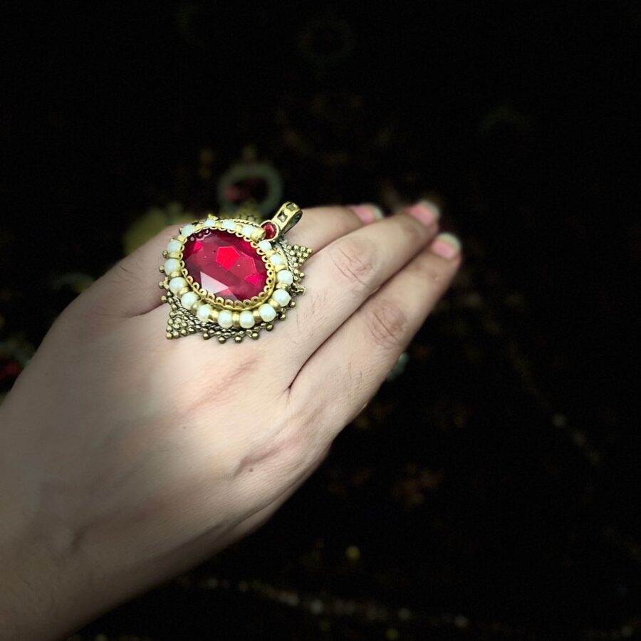 vintage red ring