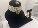 Pearls gold leaf choker set - Image 3
