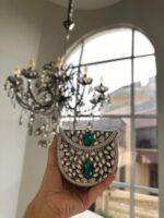 Bridal kundan silver clutch - Image 5