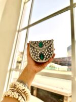 Bridal kundan silver clutch - Image 8
