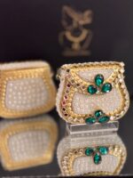 Pearls mini gold clutch - Image 2