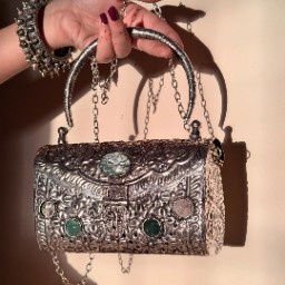 SILVER OXIDISED antique BAGS