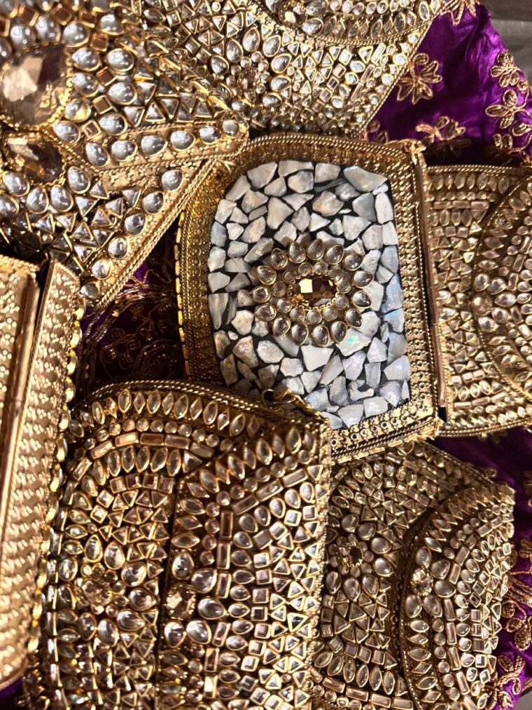 Gold Kundan clutch - Image 4