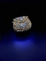 Victorian Gold Pearl Leaf Clutch – Timeless Elegance in Metal - Image 3