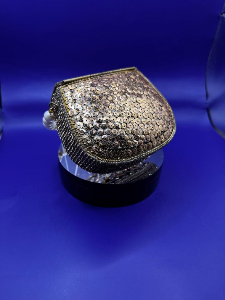 Peach luxe pearls clutch - Image 4