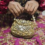 Victorian Gold Pearl Leaf Clutch – Timeless Elegance in Metal