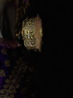 Rang-e-Sitara – Red, gold & green kundan mini clutch - Image 5