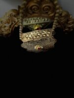 Rang-e-Sitara – Red, gold & green kundan mini clutch - Image 6