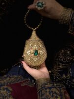 Gold Potly Clutch – Green & Red - Image 3