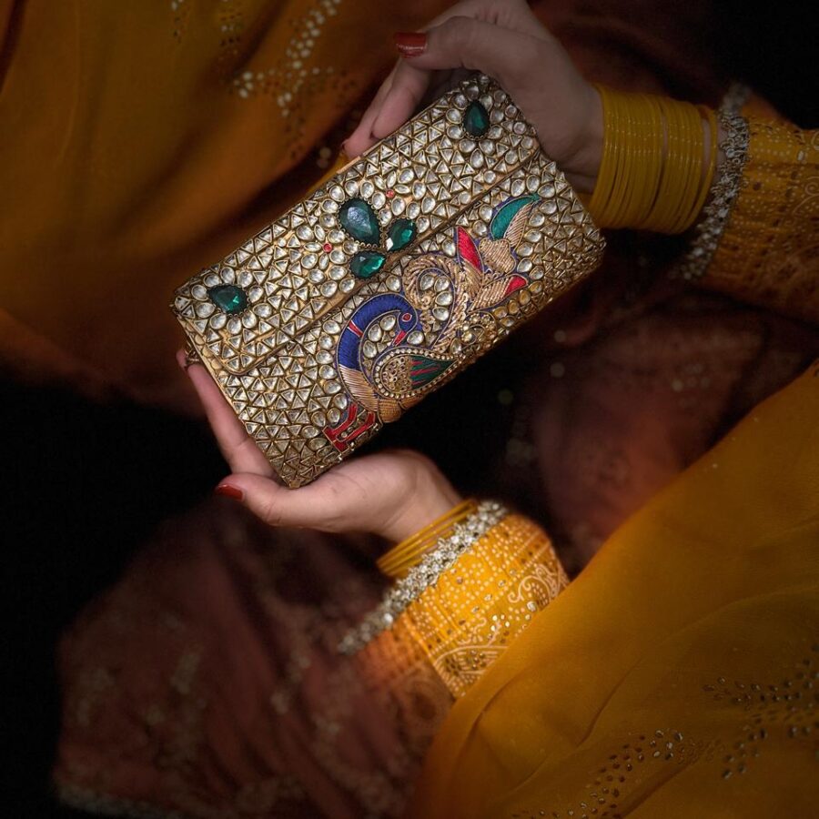 Bridal kundan peacock