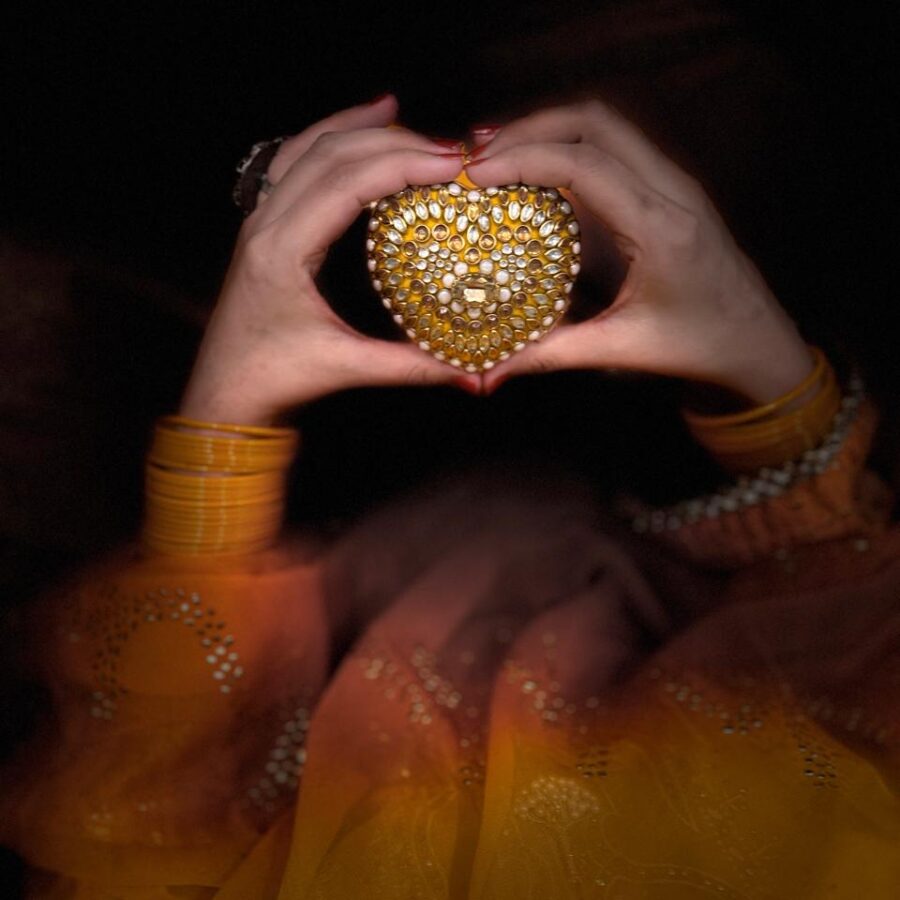 Mini Kundan heart