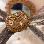 Zermina gold Kundan clutch