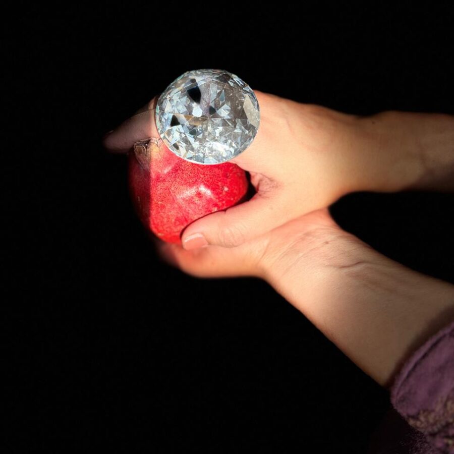 Crystal over sized ring