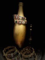 No-Ratan Kundan Ghunghroo Bangles - Image 7