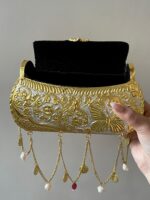 Bridal Gold tussle butterfly clutch - Image 4