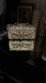Bridal clutch adorned with Kundan - Image 6