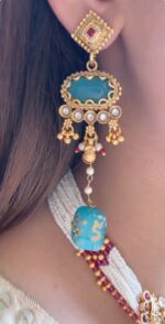 Zarqash Noor Set – Turquoise & Gold - Image 2
