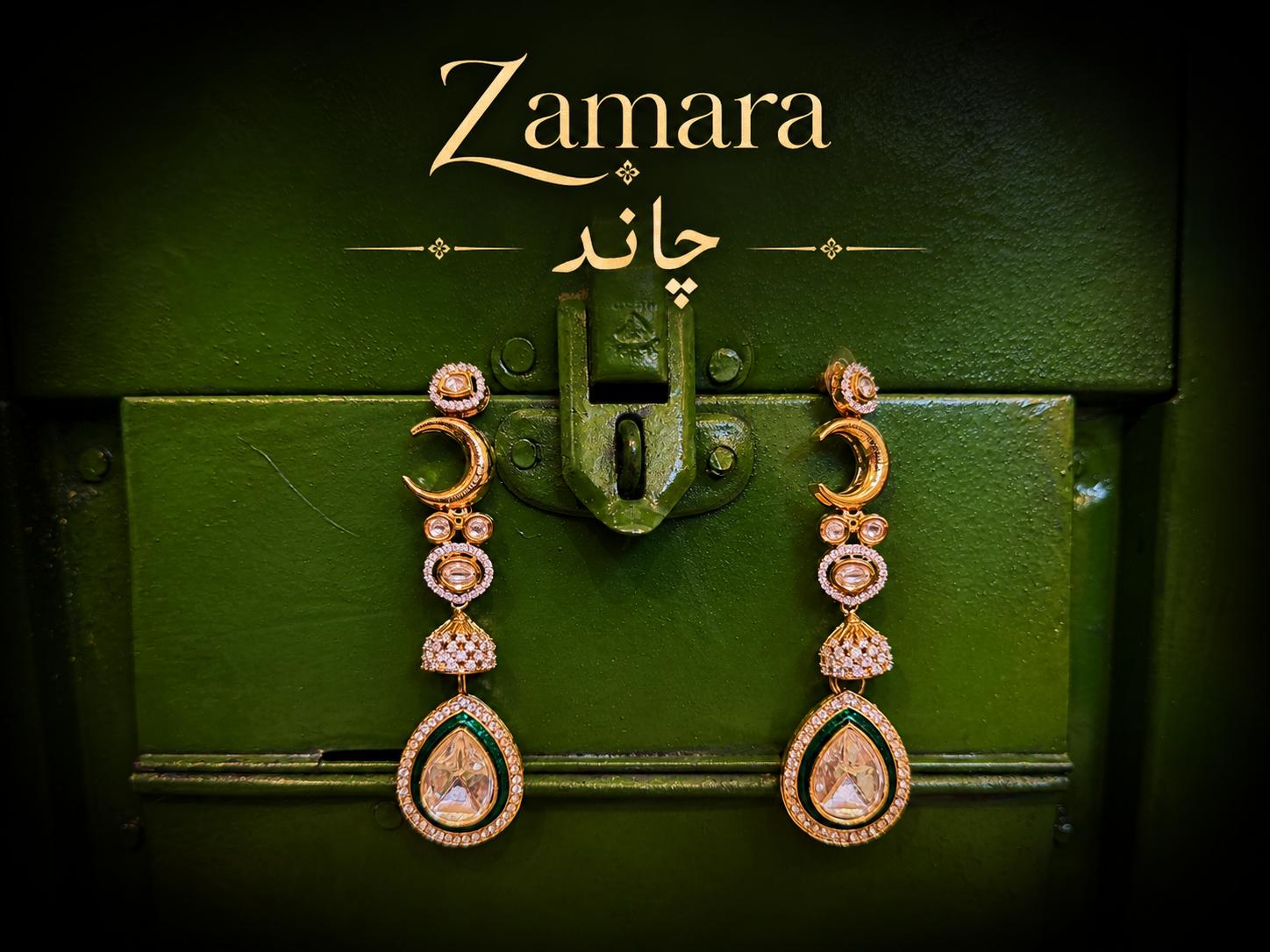 Zamaara Chand long earrings Zamara Chand - Image 1